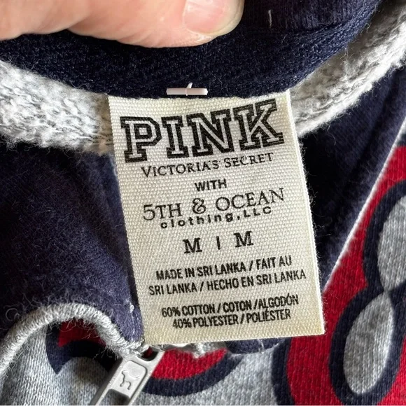 Pink Victoria’s Secret with 5th & Ocean Meet Me In The Dugout Zip Up- Size M - Picture 8 of 12